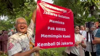Visité par les résidents amener des banderoles demander d’être Cagub DKI à nouveau, Anies: Permet de penser ensemble