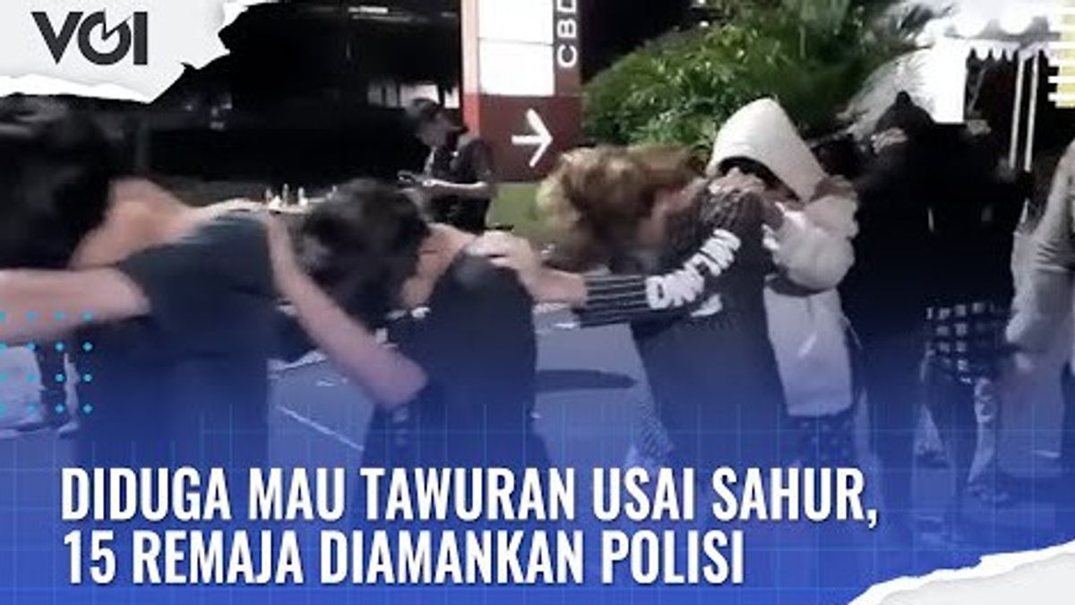 VIDEO: Diduga Mau Tawuran Usai Sahur, 15 Remaja Diamankan Polisi