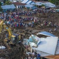 国家灾害管理局每月向东努沙登加拉居民提供50万印尼盾，这些居民的房屋被洪水冲毁。