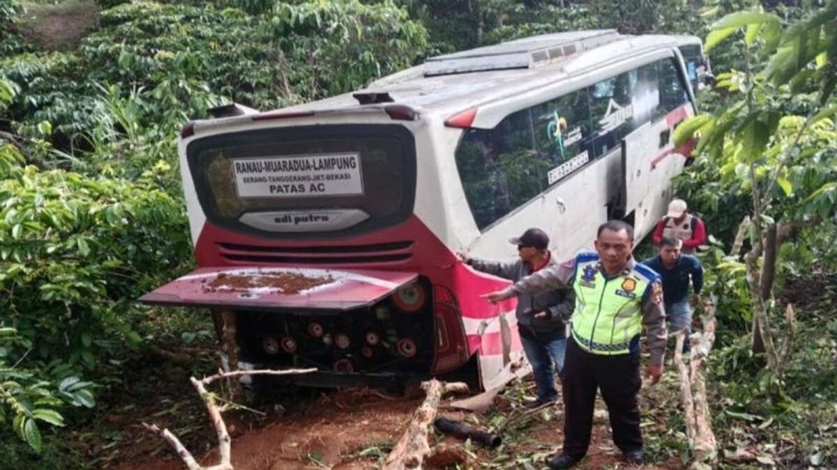 霧に阻まれた運転手、18人を乗せたバスが西ランプンの渓谷に入る