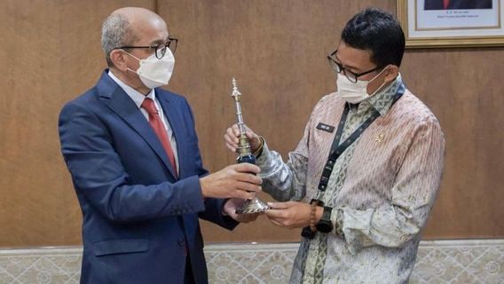 Sandiaga Uno Discusses The Potential For Cooperation In The Creative Economy Sector With The Ambassador Of Morocco