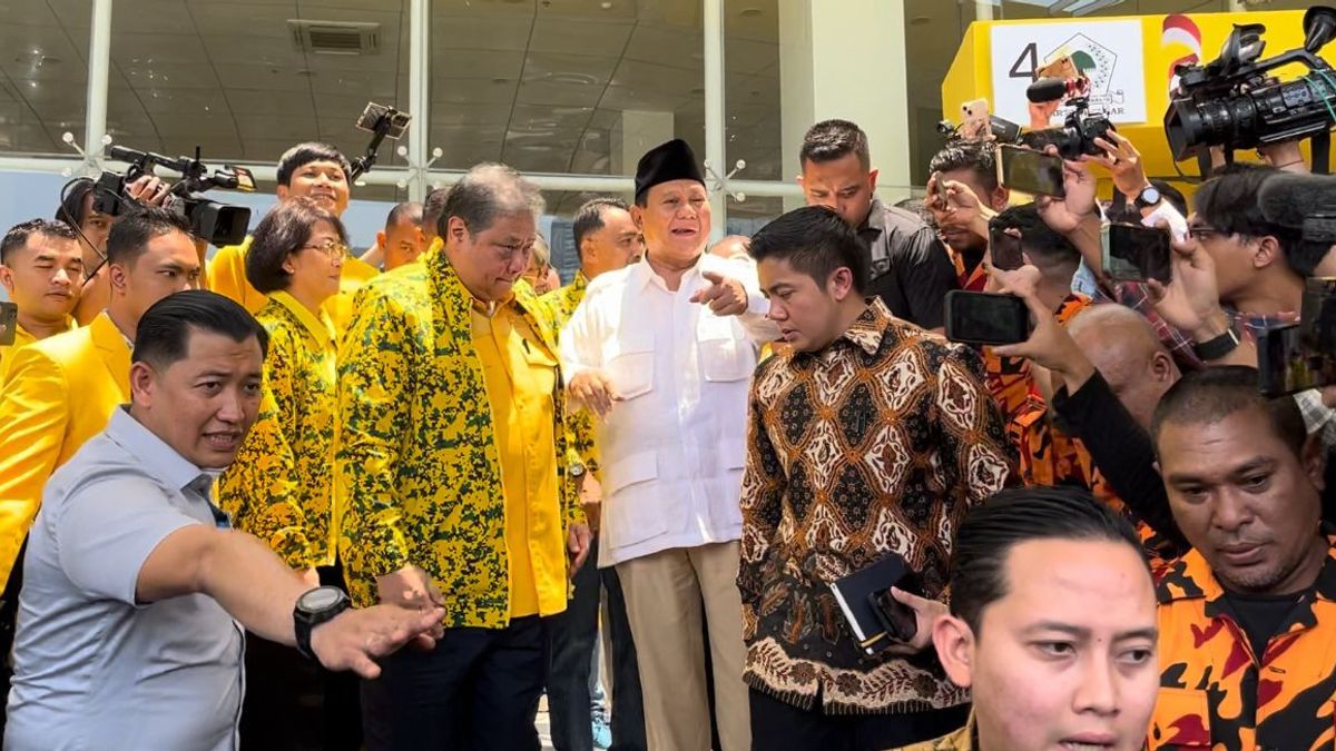 Prabowo And Airlangga Visit Merdeka Palace After Golkar Usung Gibran Cawapres