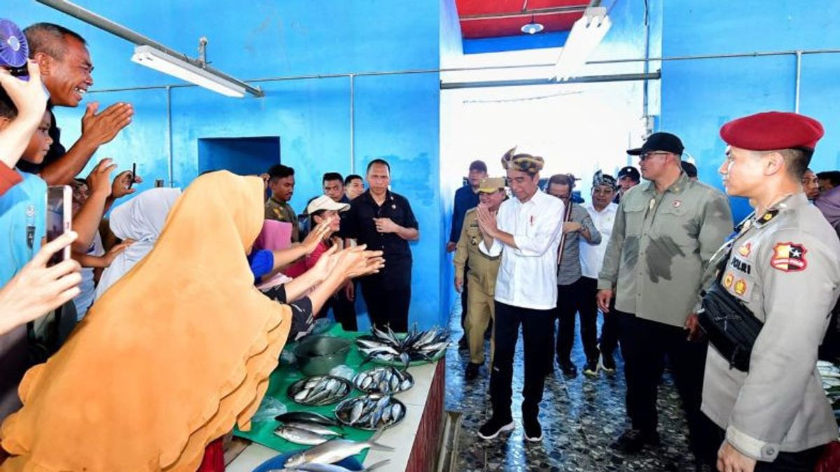 Jokowi Disambut Antusias Warga Saat Kunjungi Pasar Laino Raha Muna