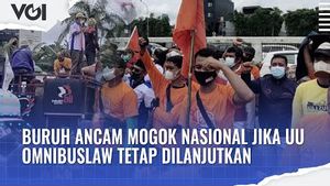 VIDEO: Ratusan Buruh Gelar Aksi Unjuk Rasa Tuntut UU Omnibus Law Dicabut