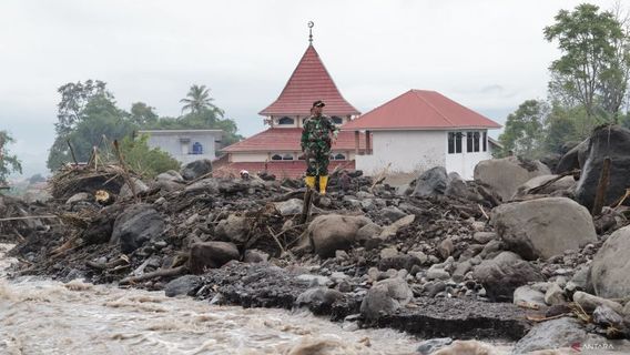 Marapi Cold Lava Flood Mitigation, Water Face High Measurement Cable Immediately Created