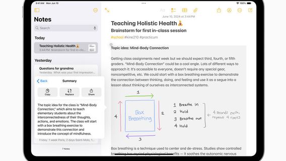 アップルインテリジェンスを補充する機能で概要を作成する方法