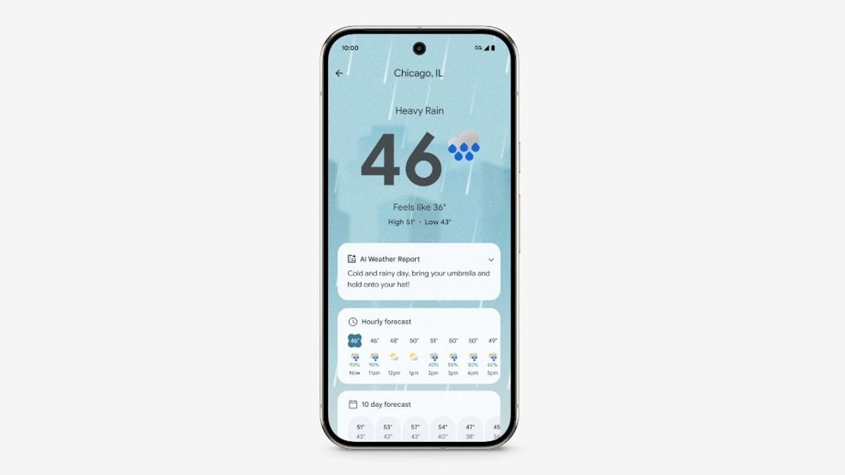 Google dévoile le Pixel Weather, une application météorologique spéciale basée sur l'IA