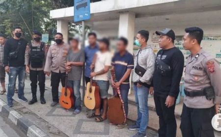 Kerap Meminta Secara Paksa di Kawasan Sungai Mahakam, Polsek Sungai Kunjang Samarinda Amankan 4 Pengamen