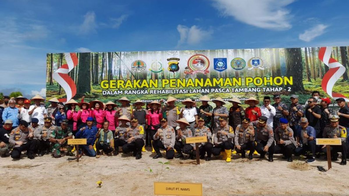 3.000 Bibit Pohon Ditanam Polres Belitung Timur di Lahan Kritis, HUT Bhayangkara ke-76