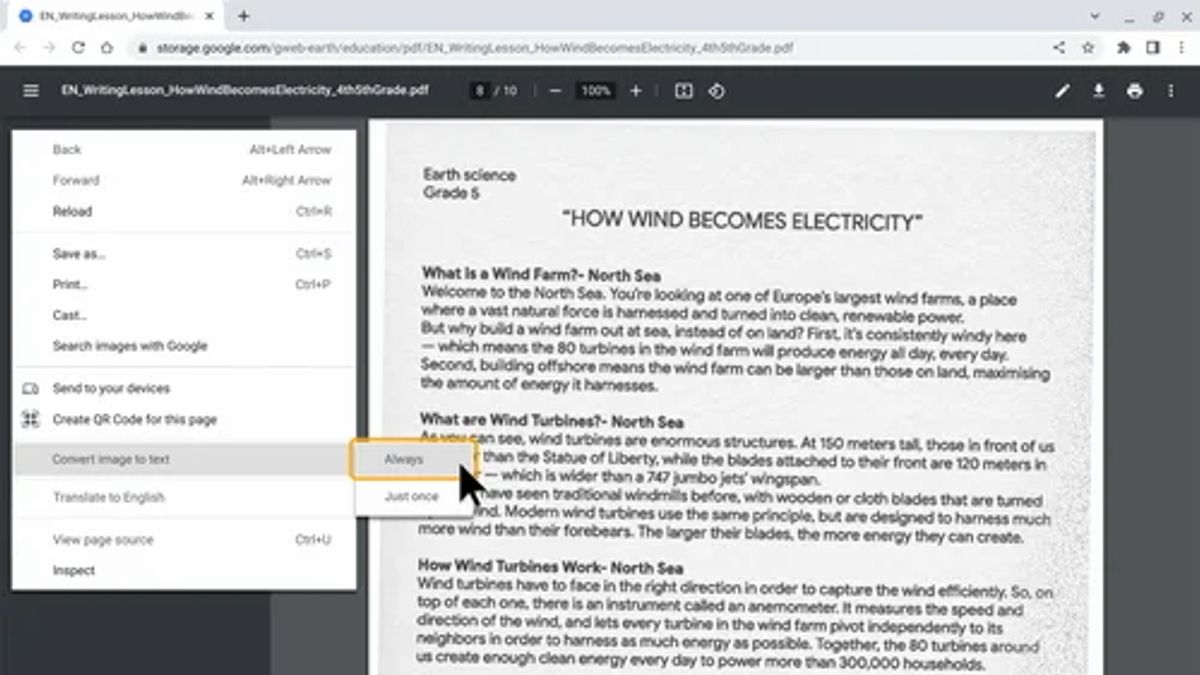 Google Chrome Presents Ability To Convert PDFs To Texts With AI Assistance