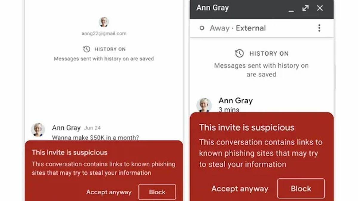 Fitur Google Chat Baru, Amankan dari Serangan Phishing dan Malware