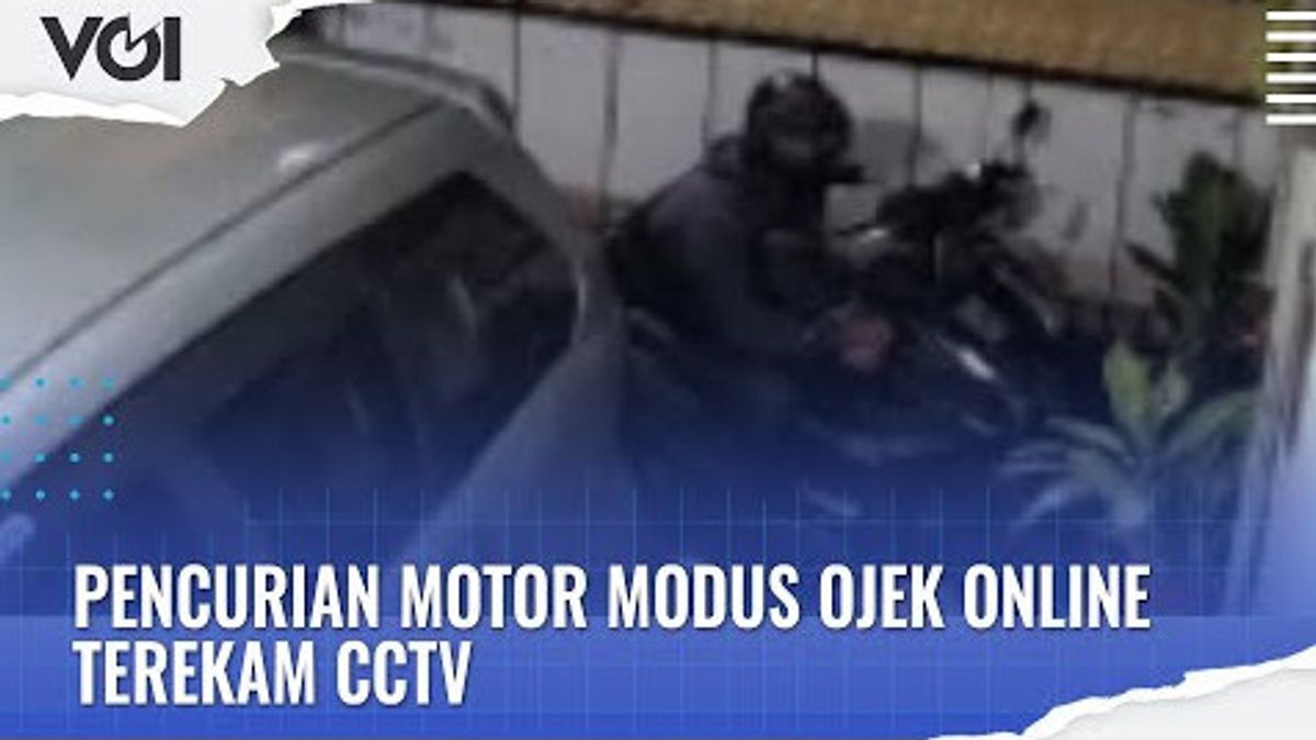 VIDEO: Aksi Pencurian Sepeda Motor Modus Ojek Online Terekam Kamera CCTV