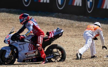 Crash di Sirkuit Jerez Saat Sprint Race MotoGP Spanyol, Marc Marquez: Saya Menyentuh Bagian Basah