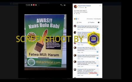 Poster 'Awas!! Kuas Bulu Babi, Fatwa MUI: Haram', Ini Faktanya