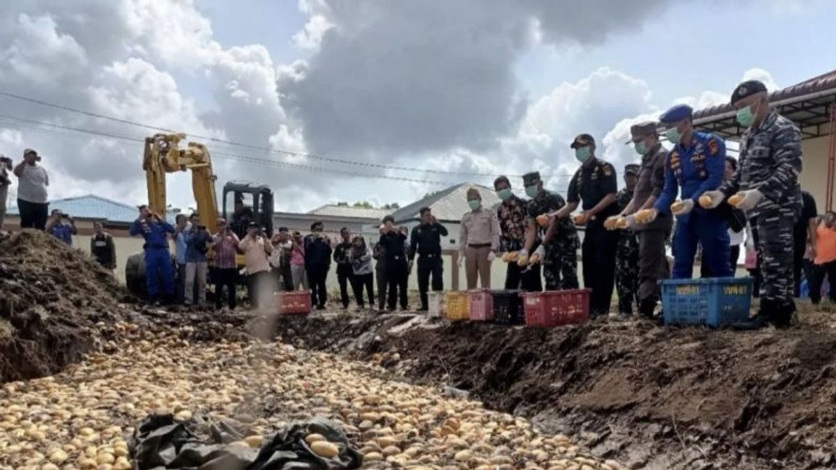 Les droits de l’homme de Bengkalis détruisent 19,8 tonnes de mangga en provenance de Malaisie