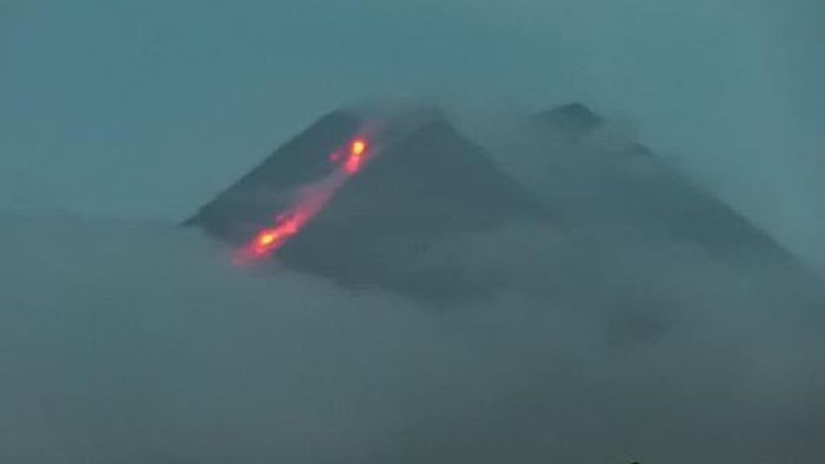 This Morning, Mount Merapi Released Hot Clouds Of Falling 1,000 Meters Away