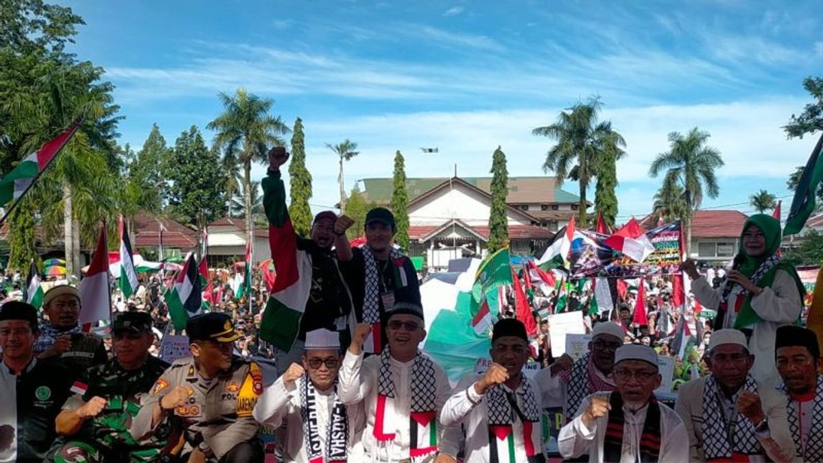 Thousands Of Singkawang Residents Also Participate In The Action Of Defending Palestine
