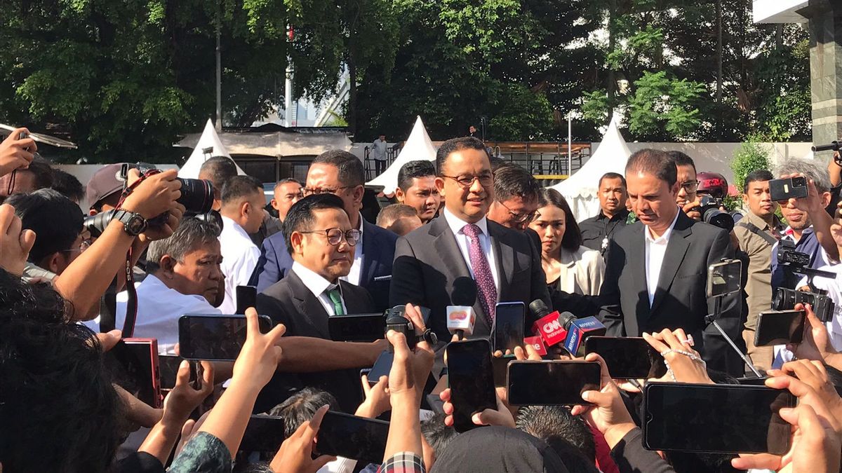 Anies-Imin和Ganjar Mahfud 出席宪法法院裁决听证会,Prabowo-Gibran Absen