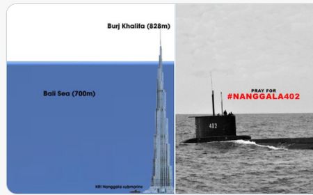 Posisi KRI Nanggala-402 Setara Burj Khalifa, Warganet: Ngga Bisa Bayangin Sedalam Apa