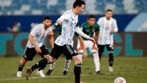 Argentina Hancurkan Bolivia 4-1, Messi Cetak 2 Gol dan 1 <i>Assist</i>