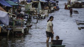 在新月相之前，雅加达海岸提防罗布洪水，直到2月19日