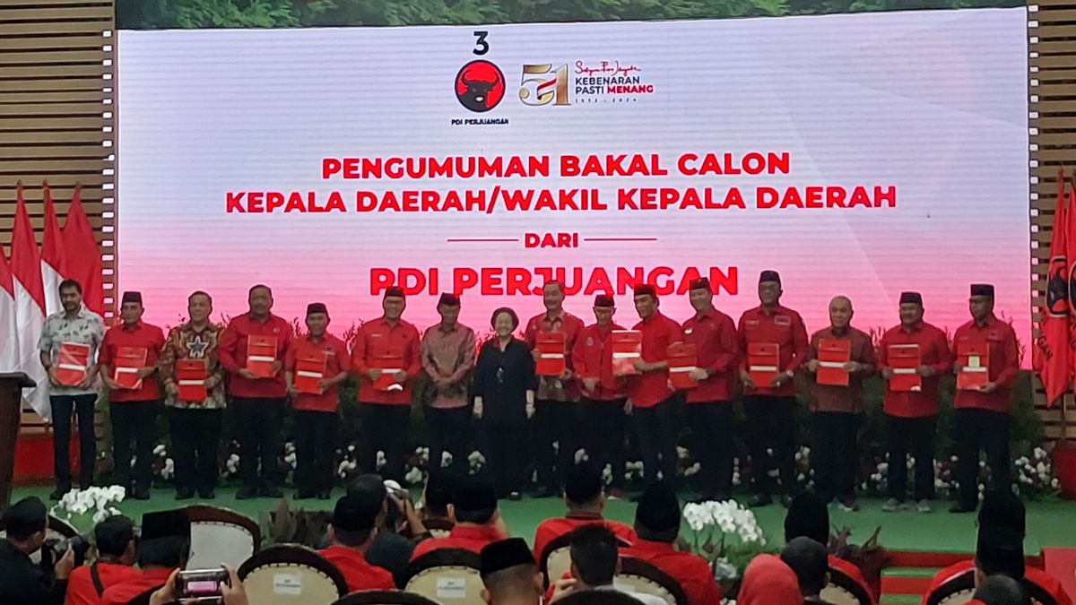 Megawati donne une recommandation pour une brousse de 13 Cagub-Cawagub, Edy Rahmayadi à Danny Pomanto-Azhar