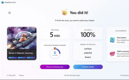 Microsoft Luncurkan Reading Coach, Bantu Anak Belajar Membaca dengan Dukungan AI