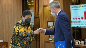 艾尔朗加部长会见欧盟大使，重申印尼致力于加快印尼-欧盟CEPA