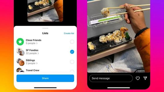 Instagram Uji Coba Fitur Berbagi Cerita ke Kelompok yang Lebih Kecil