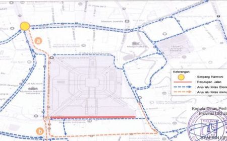 Rekayasa Lalu Lintas Sekitar Monas di Malam Muhasabah, 30 Desember