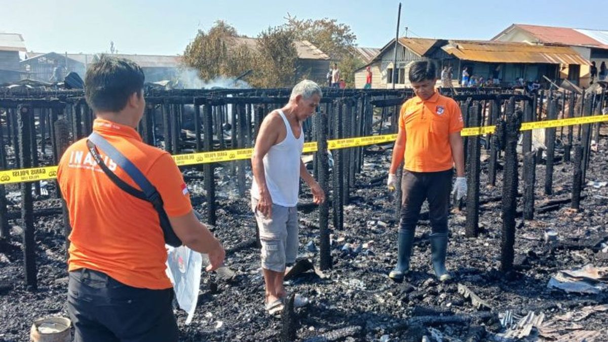 The Results Of The Fire Scene Of Dozens Of Houses In Flamboyan Bawah Palangka Raya, The Source Of The Fire Is Suspected To Be Due To A Short Circuit