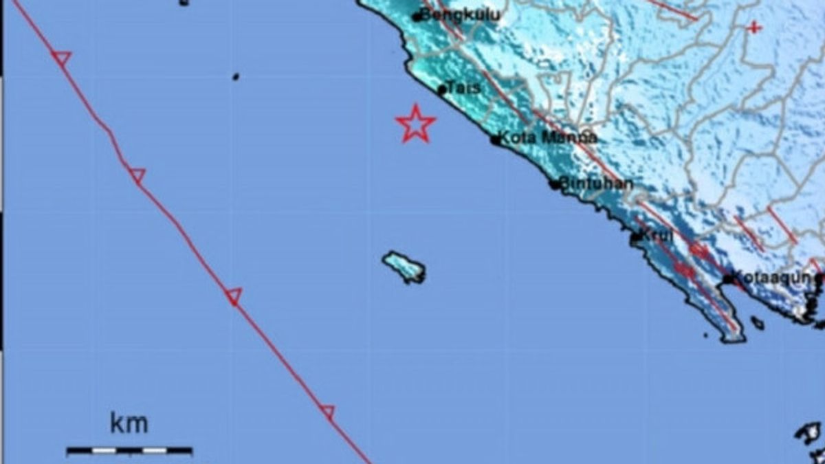 Gempa Guncang Bengkulu  Magnitudo 5,5, Pusat  Gempa Barat Daya Seluma