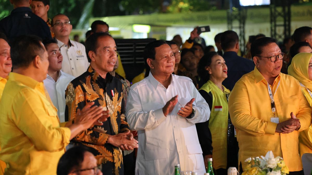 Speech At Golkar Anniversary, Prabowo Said He Learned A Lot From Jokowi