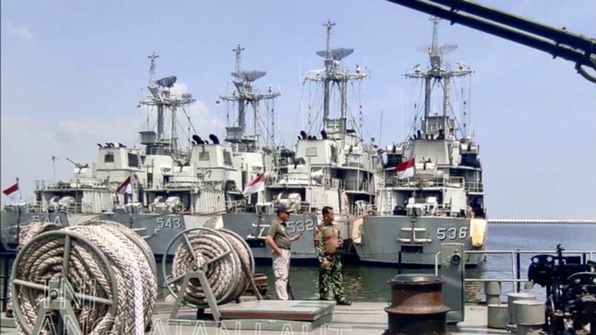 TNI AL Siagakan Kapal-kapal perang di Pondok Dayung Jelang Lebaran