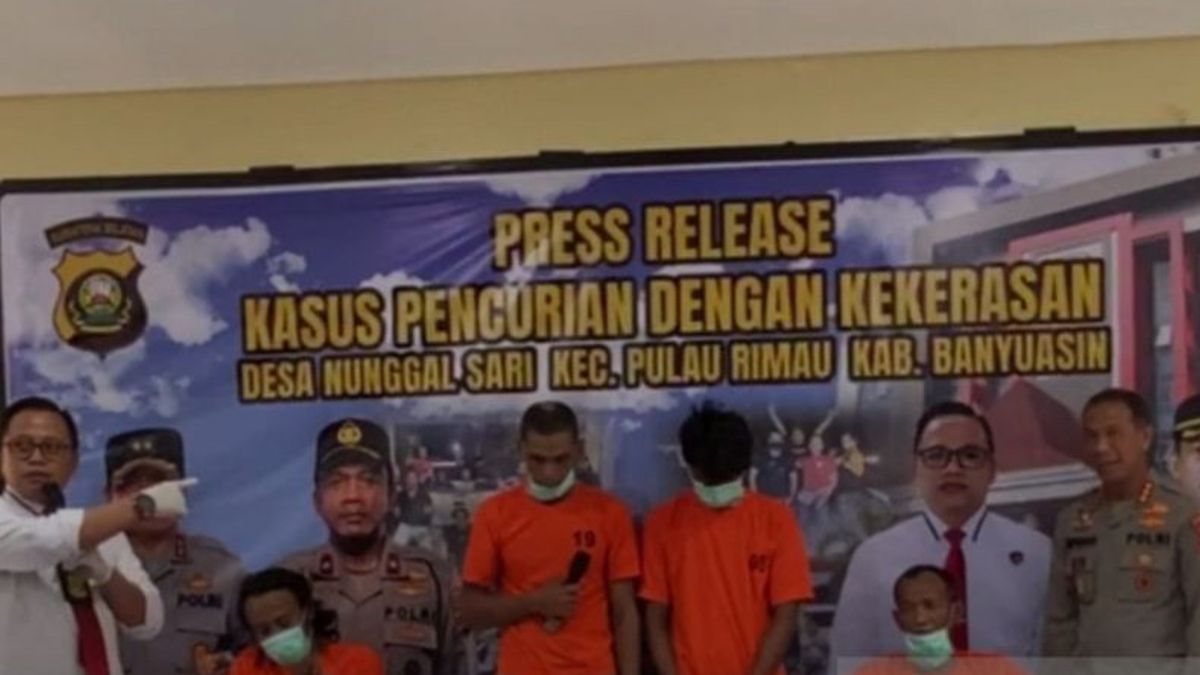 A Gang Of Sadis Robbers Killed 2 Residents Of The South Sumatra Banyuasin Were Arrested