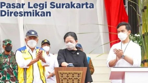 Surakarta Legi Market的落成典礼由DPR主席Puan Maharani，纪伯伦市长也出席