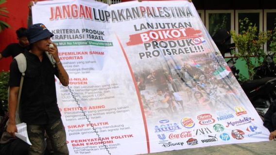 Mahasiswa Kembali Ajak Publik Boikot, Bentangkan Spanduk '5 Kriteria Produk Terafiliasi Israel'