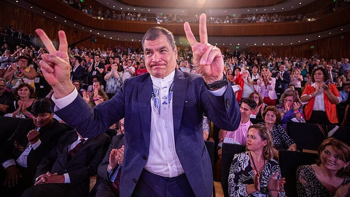 拉斐尔·科雷亚(Rafael Correa)总统,他带领厄瓜多尔人民远离毒品业务