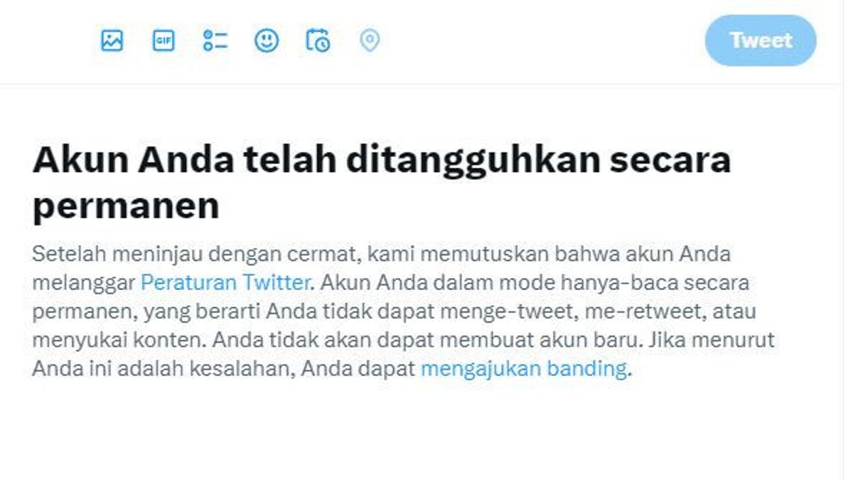 Twitter Beri Kesempatan Akun yang Ditangguhkan untuk Ajukan Banding, Mulai 1 Februari