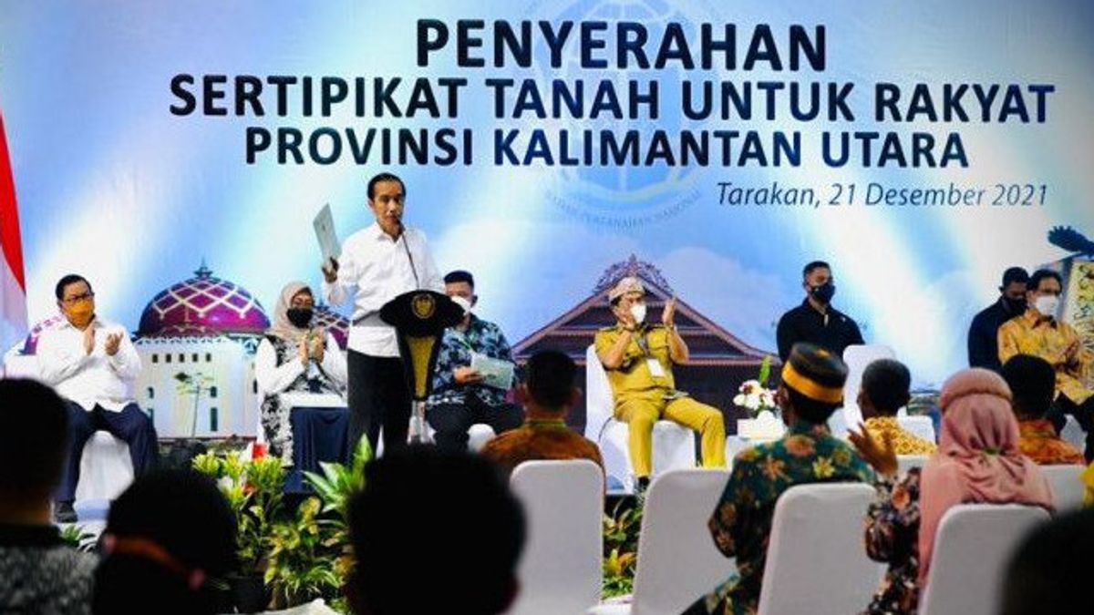 Next Year, Jokowi Asks The Minister Of ATR/BPN To Distribute 20 Certificates Of Hold In Kaltara