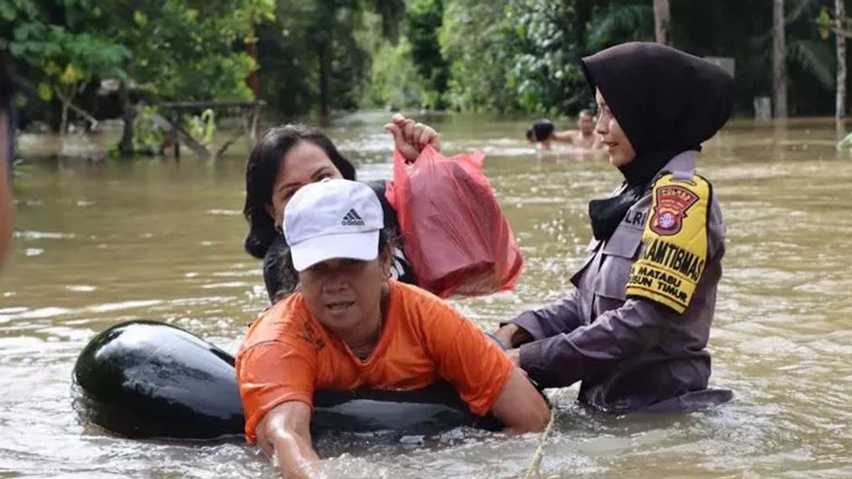 16 villages à Palangka Raya Inondation, 4 zones inondées de 2 rivières