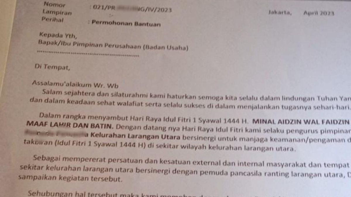 The DKI Pancasila Youth Organization Calls Only Persons Asking For A Charge Through A Letter