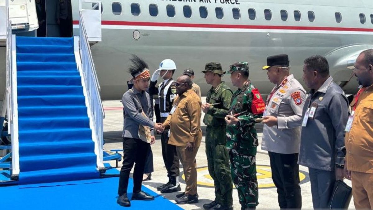 Wapres Kenakan Mahkota Kasuari dan Noken Awali Kunjungan Kerja di Nabire