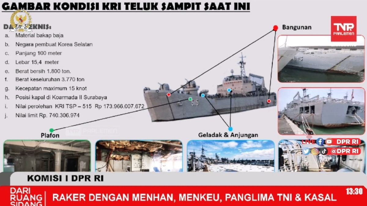 出售KRI Teluk Sampit的收益7.4亿印尼盾准备进入国库