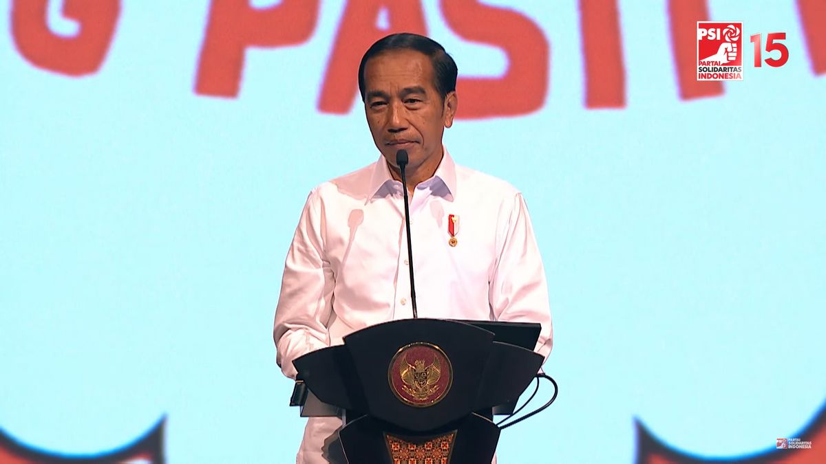 تذكر الانتخابات الإقليمية DKI والحديث عن الفرص في عام 2024 ، Jokowi أمام كوادر PSI: تذكرني من منفردا ، Ndeso 