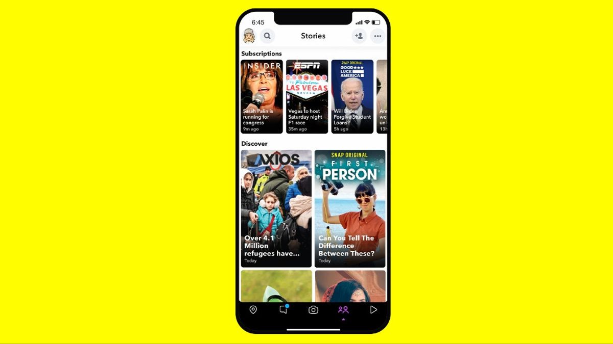 Snapchat Gandeng Penerbit Berita untuk Bikin Konten di Media Sosialnya