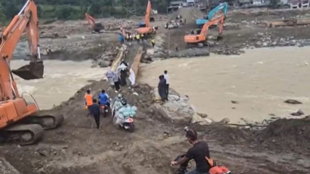 Jembatan Darurat di Nagan Raya Sudah Bisa Dilintasi Motor