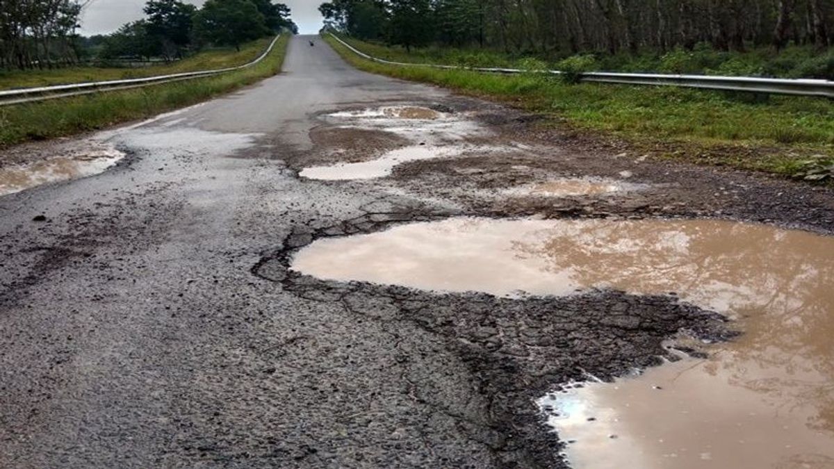 南ランプン摂政による報告、バンダルランプン-サババラウ国境道路はひどく損傷していますなぜ修理しないのですか