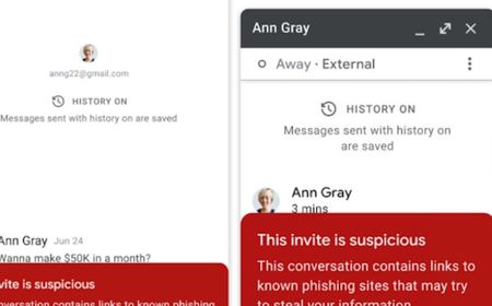 Google Chat Peringatkan Pengguna Jika Ada Link Berisi Pesan Berbahaya