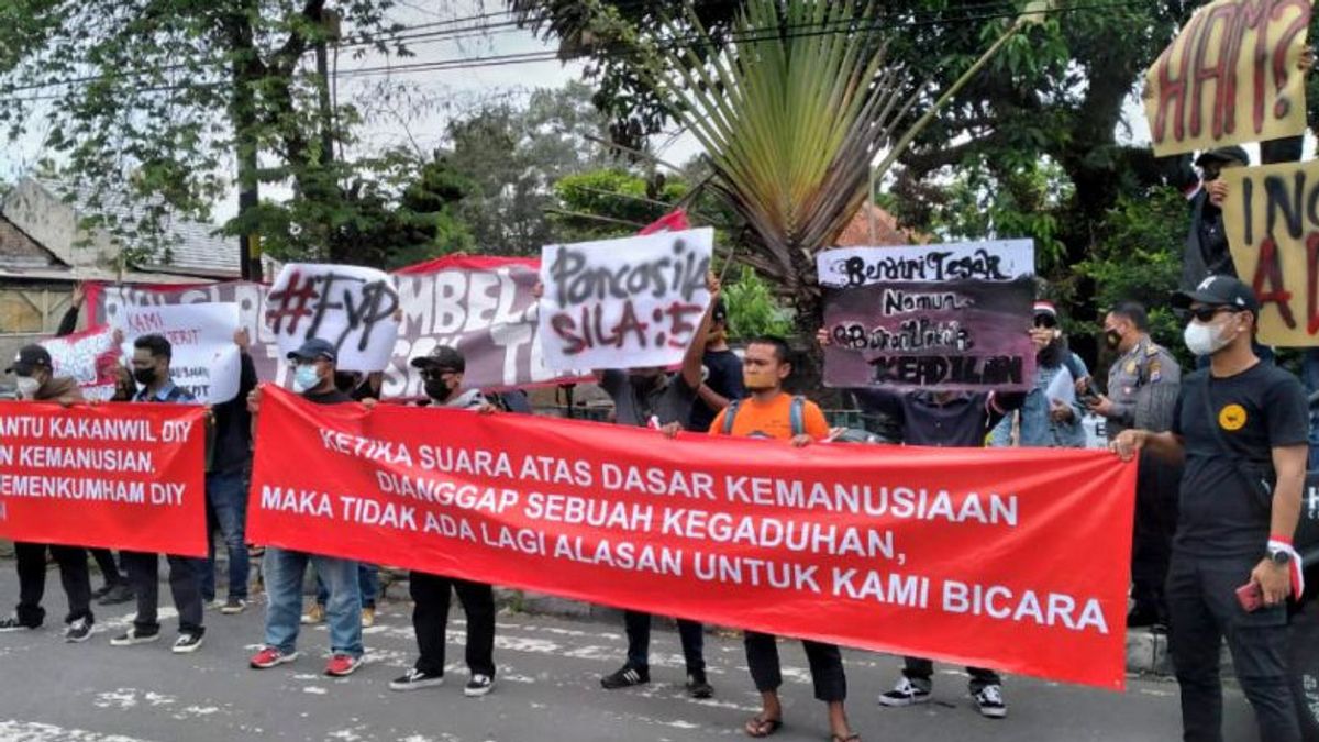 Former Residents Of Yogyakarta Narcotics Case Hold Silent Action, They Ask For Cases Of Violence To Be Ended